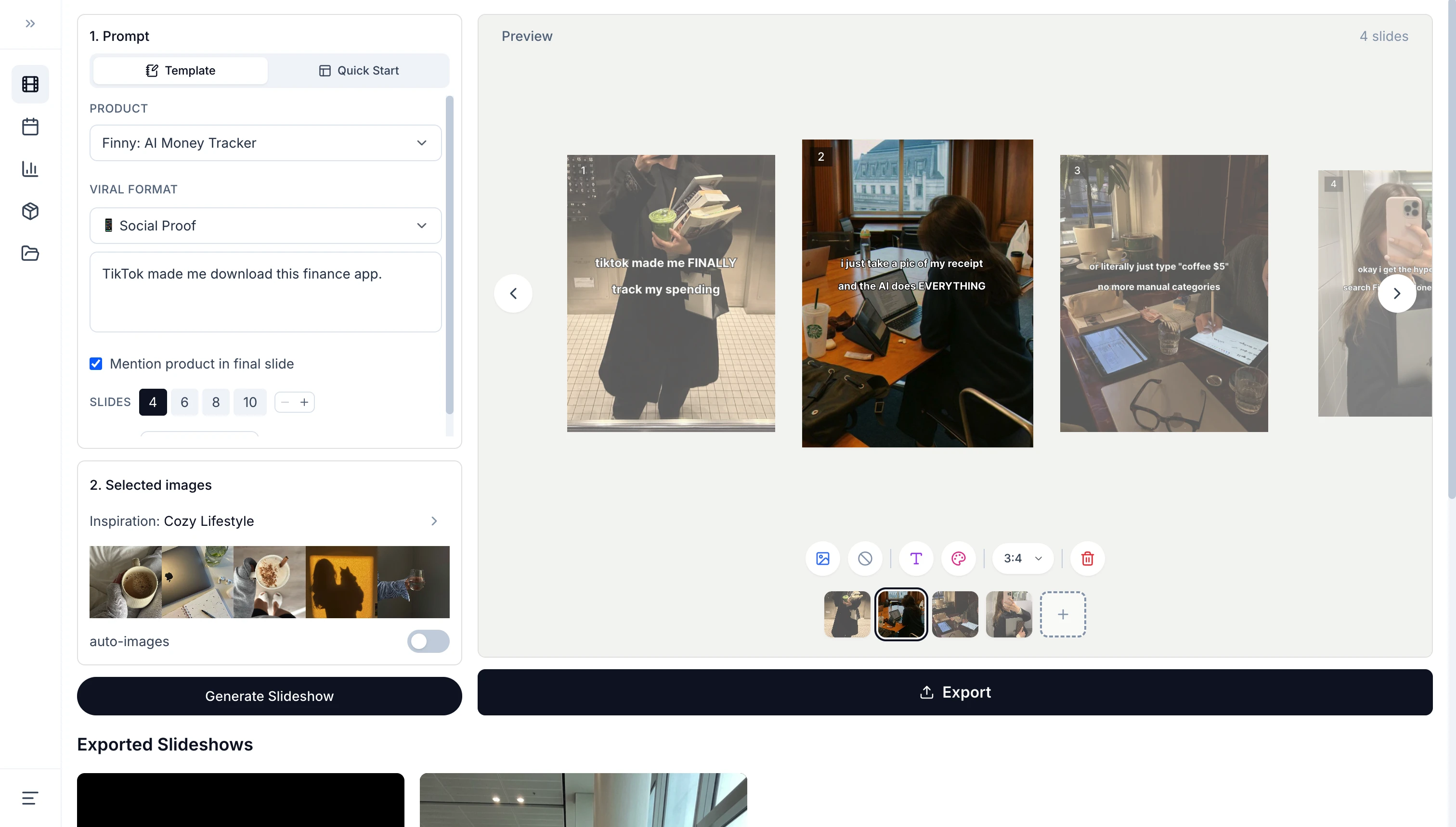 Reeli app screenshot